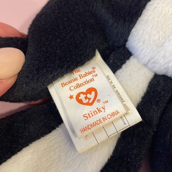 1995 Original Ty Beanie Baby Stinky the Skunk Good Used Condition 11.5” long - Picture 6 of 7